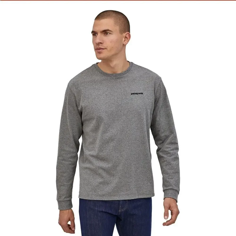 Patagonia Men's Charcoal Long Sleeve Tee Medium